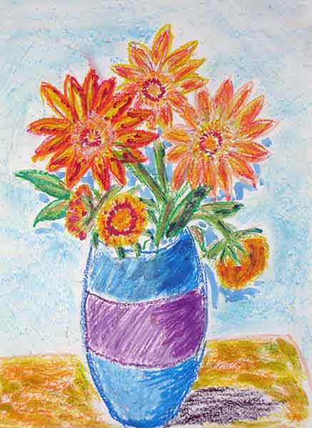 Visual Arts: Still-life of Sunflowers - Lesley