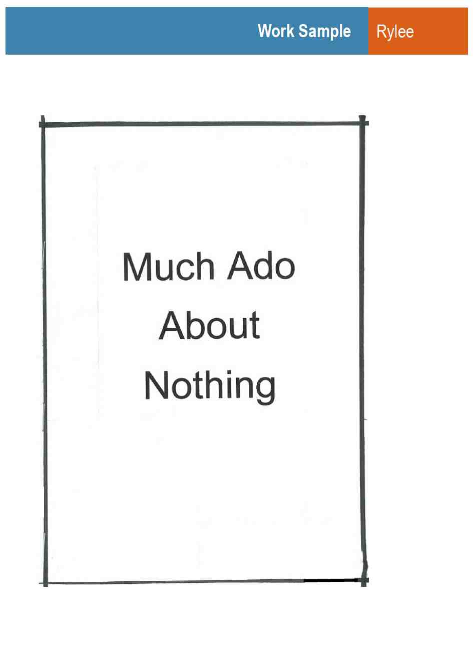 Shakespeare representation task: Much Ado About Nothing - Rylee
