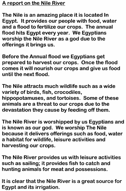 Nile River Descriptive Report - Chris