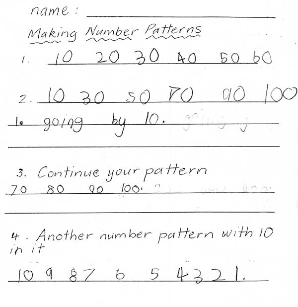 Making Number Patterns - Xiang